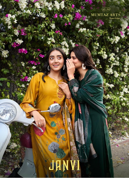 Janvi By Mumtaz Viscose Muslin Printed Dress Material Wholesale Market In Surat
